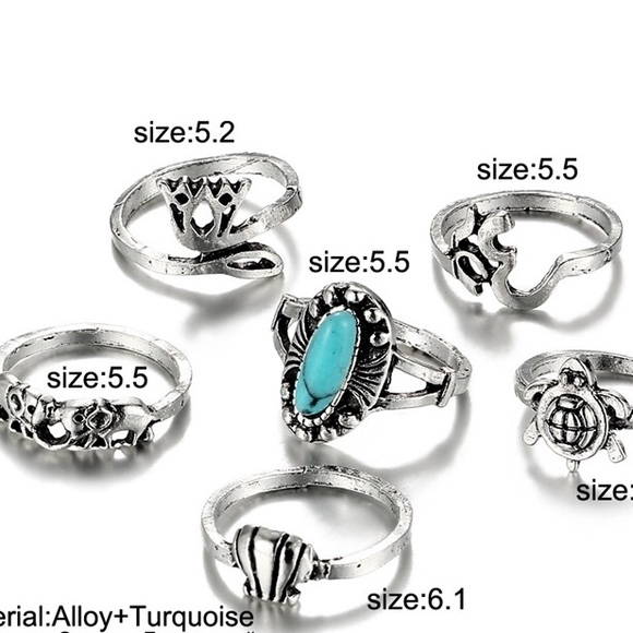 🐘🐢 Beautiful Ring Set - Picture 3 of 3